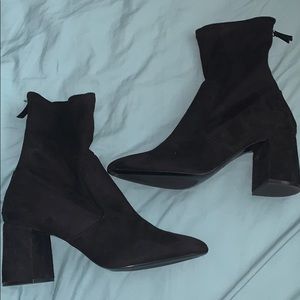 Zara Black Heeled Ankle Boots